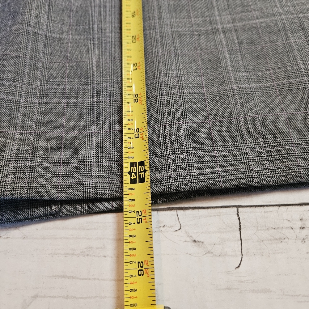 Ann Taylor Glen Plaid Check Grey White And Black Pencil Skirt Size 12 - Picture 4 of 9